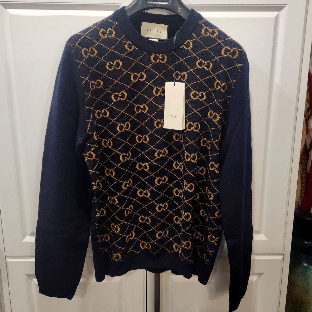 GUCCI GG Intarsia-Knit Virgin Wool Jumper